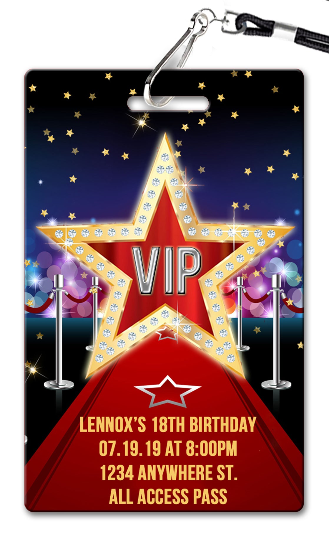 Red Carpet Star Invitation