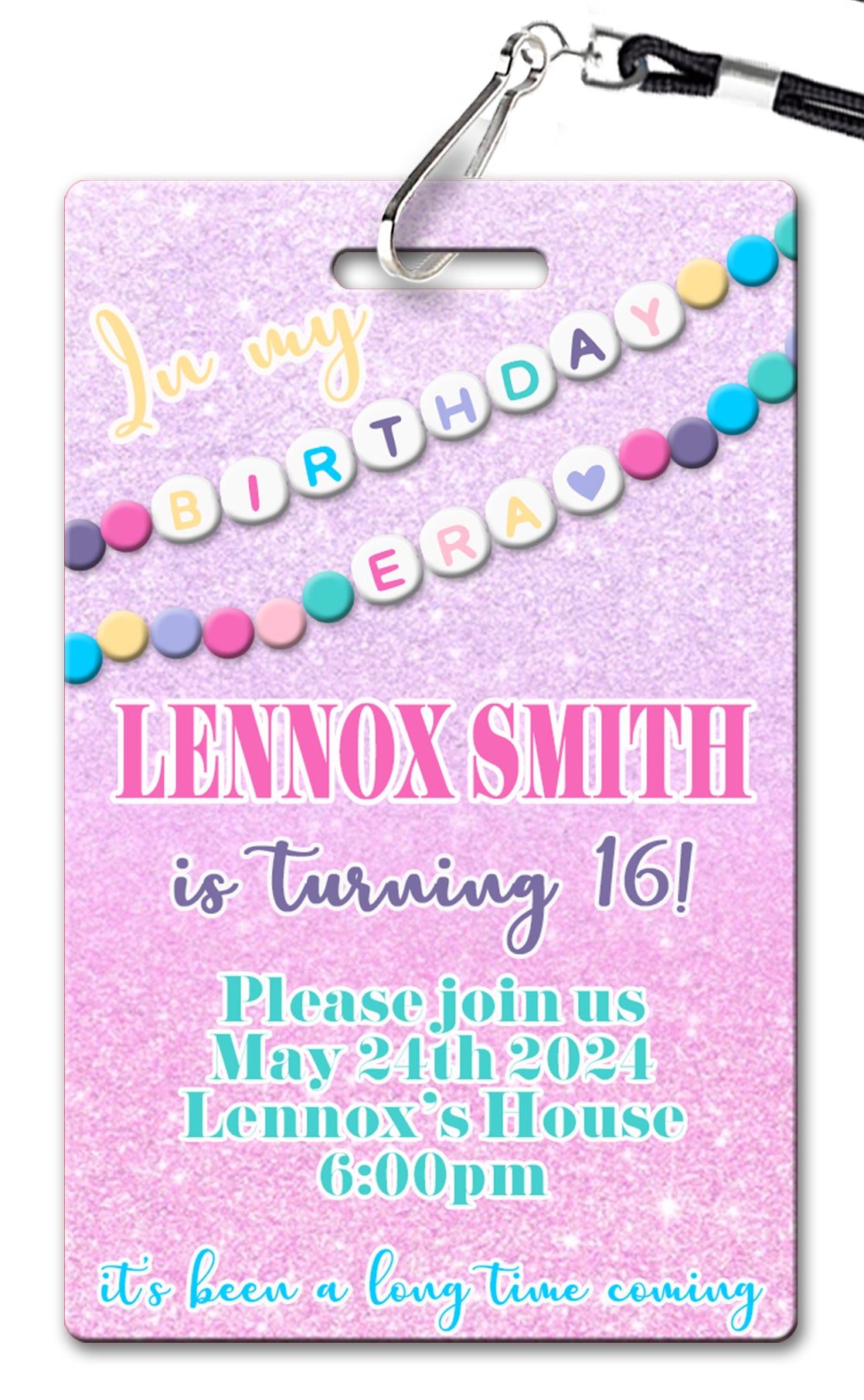 Taylor Birthday Bracelet Invitation