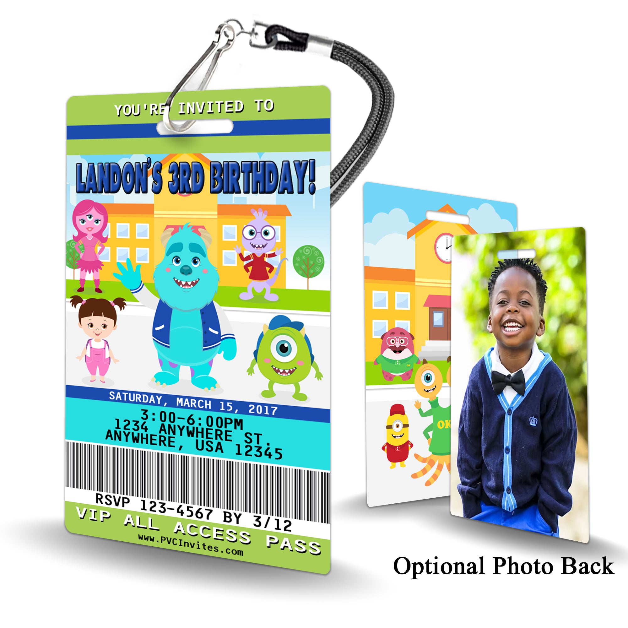 monsters inc birthday invitations Monsters Inc Birthday Invitations - PVC Invites