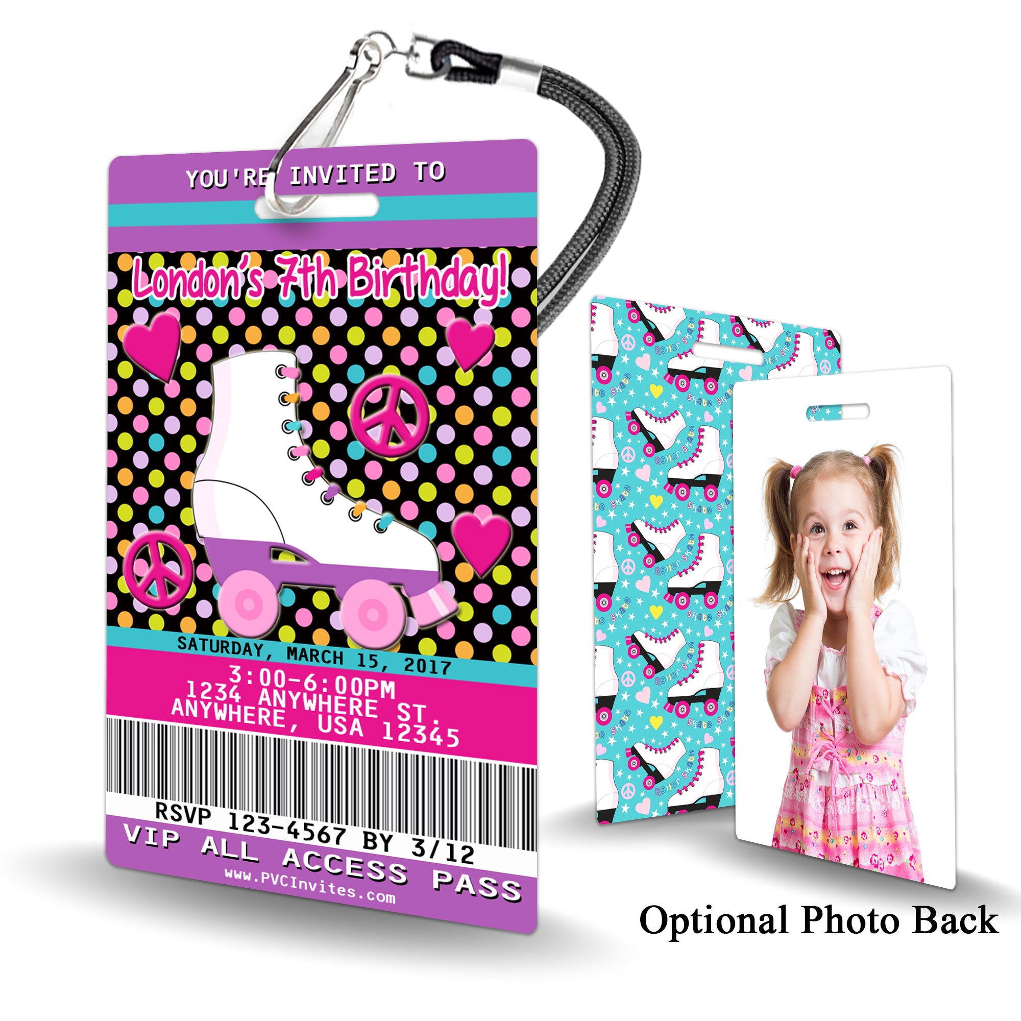 Roller Skate Birthday Invitations - PVC Invites - VIP Birthday Invitations roller-skate-birthday-invitations-pvc-invites-vip-birthday-invitations
