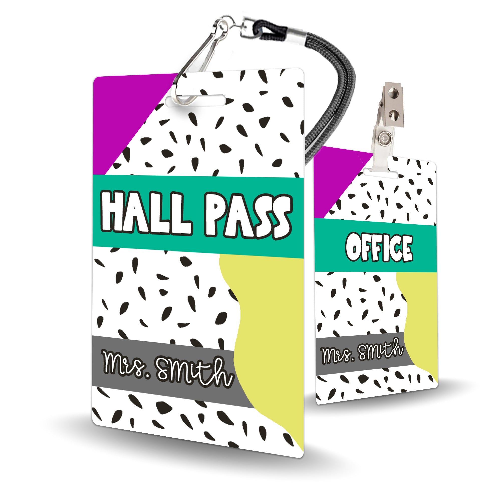 Abstract Fresh by Nicole Marte Theme Classroom Hall Pass Set of 10