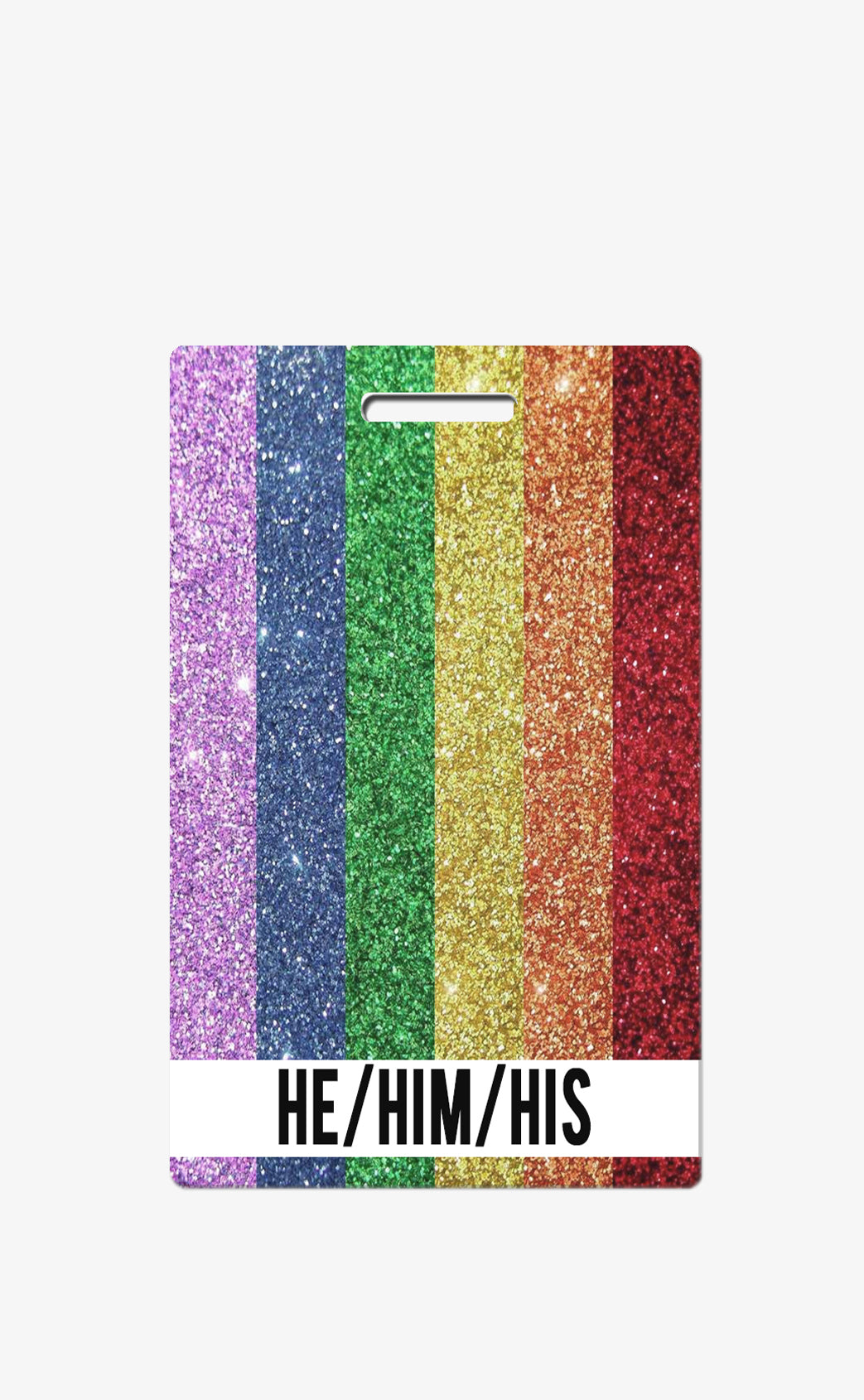 Glitter Rainbow Pronouns Badge Buddy