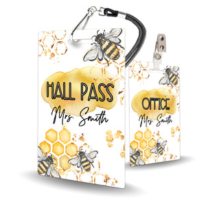 Bee (v2) Theme Classroom Hall Pass Set of 10