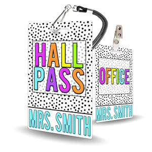 Boho Brights Theme Classroom Hall Pass Set of 10