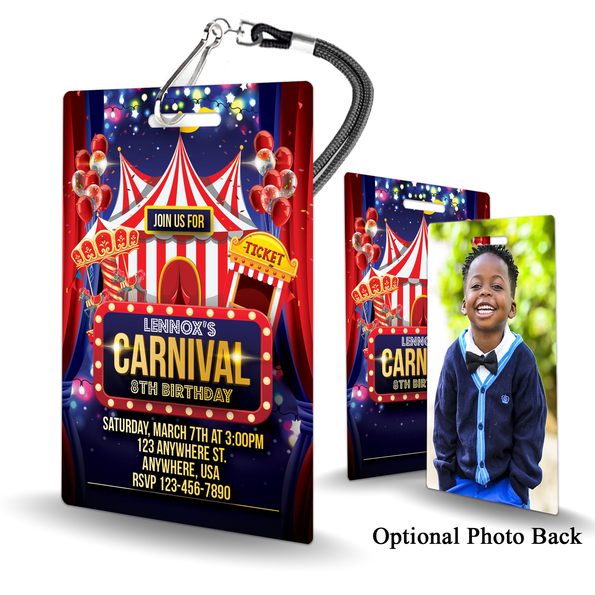 Circus Carnival Birthday Invitations - PVC Invites - VIP Birthday Invitations circus-carnival-birthday-invitations-pvc-invites-vip-birthday-invitations