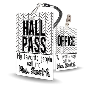 Favorite People Theme Classroom Hall Pass Set of 10