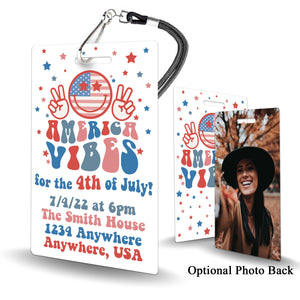 Fourth of July Smiley Invitations, 4th of July