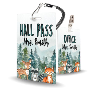 Fox and Friends Theme Classroom Hall Pass Set of 10