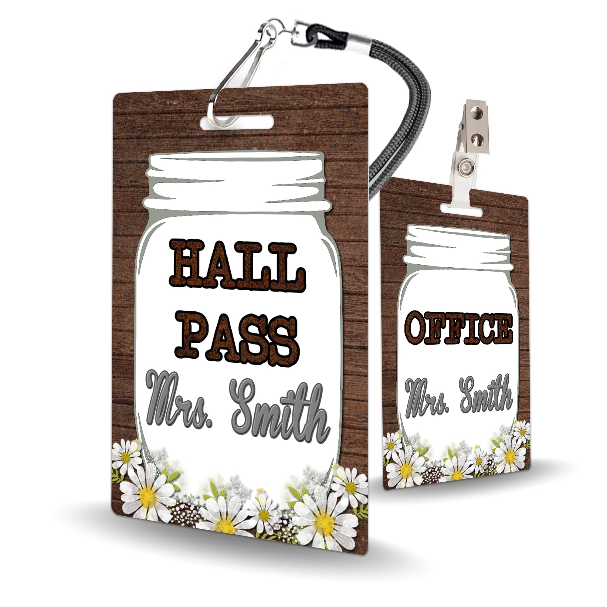 Mason Jar Theme Classroom Hall Pass Set of 10