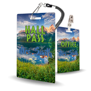 Mountain Theme Classroom Hall Pass Set of 10