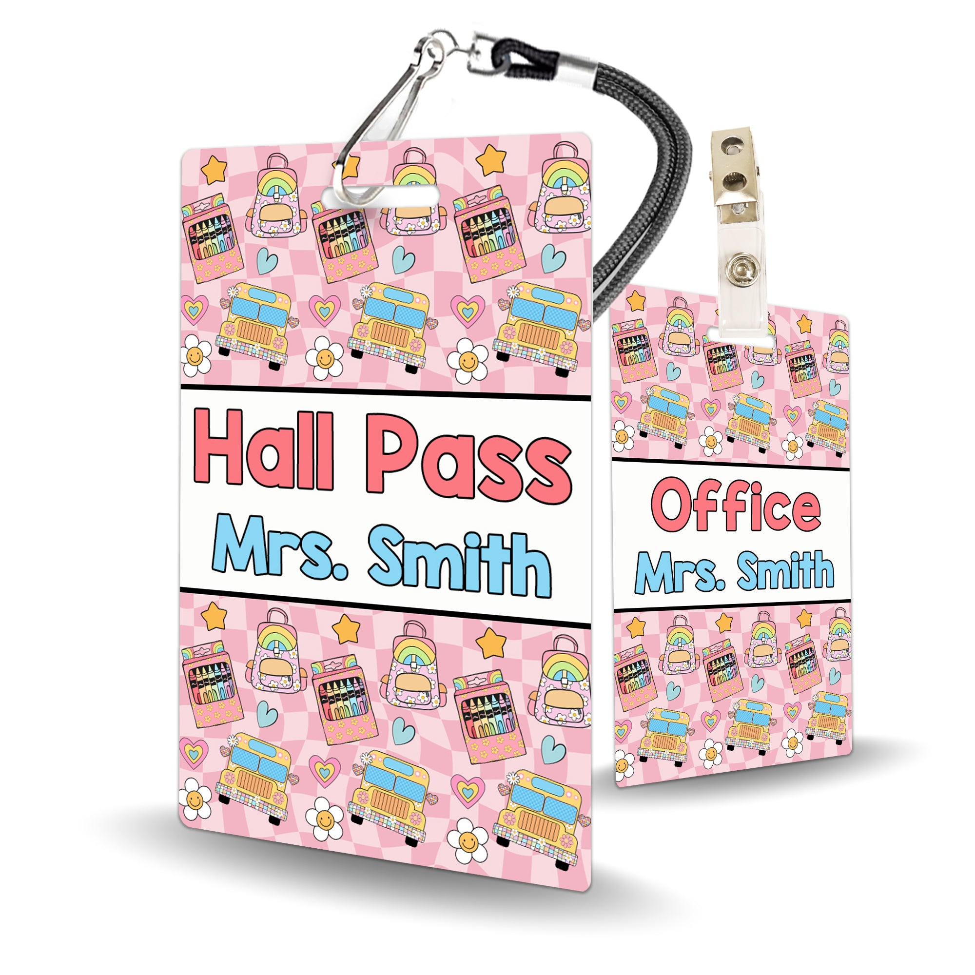 Checkerboard School Supplies Hall Passes (Set of 10)