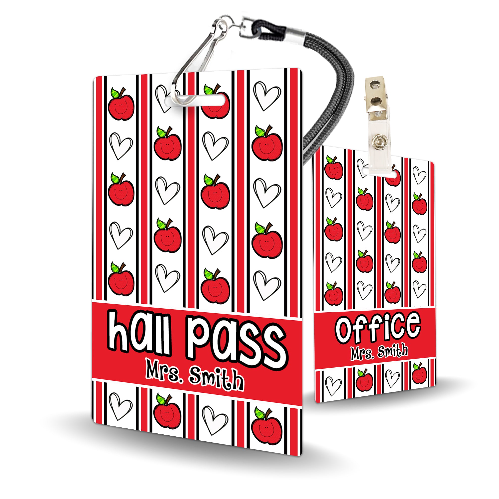 Apples and Stripes Hall Passes (Set of 10)