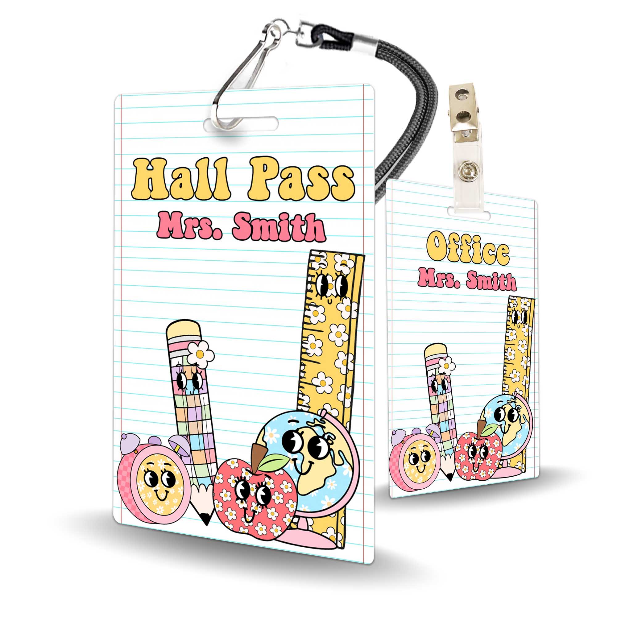 Old School Supplies Hall Passes (Set of 10)