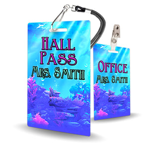 Ocean Theme Classroom Hall Pass Set of 10