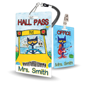 Pete the Cat Theme Classroom Hall Pass Set of 10