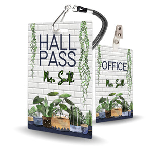 Plants Theme Classroom Hall Pass Set of 10