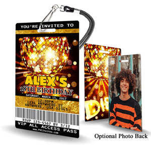 Disco Ball Birthday Invitation