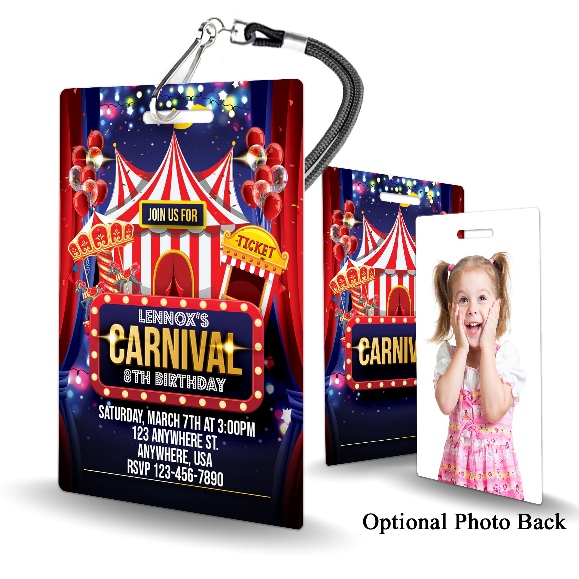Carnival Birthday Invitation