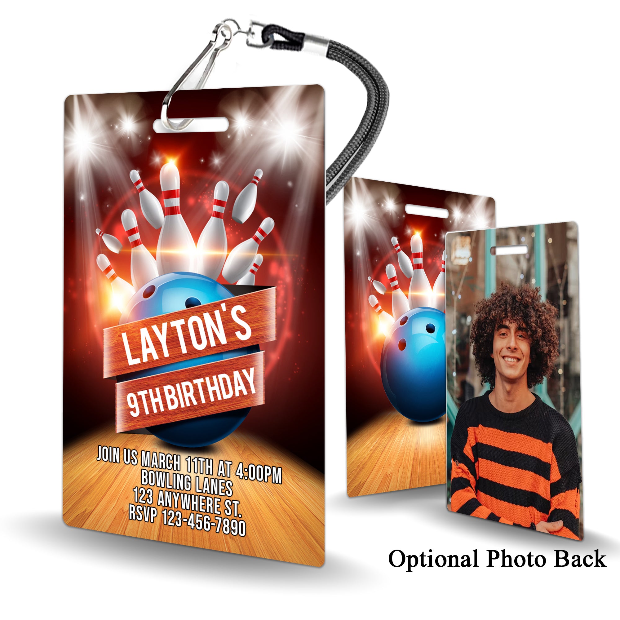 Bowling Birthday Invitation
