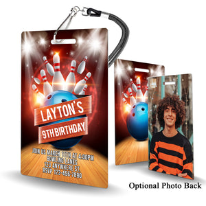 Bowling Birthday Invitation