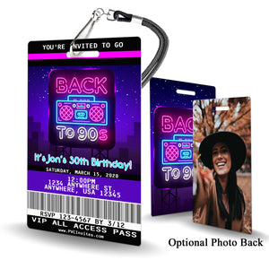 90's Birthday Invitation