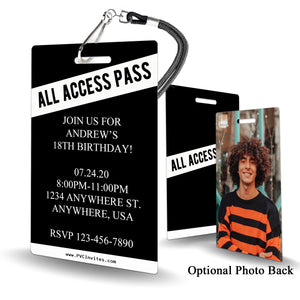 All Access Pass Birthday Invitation