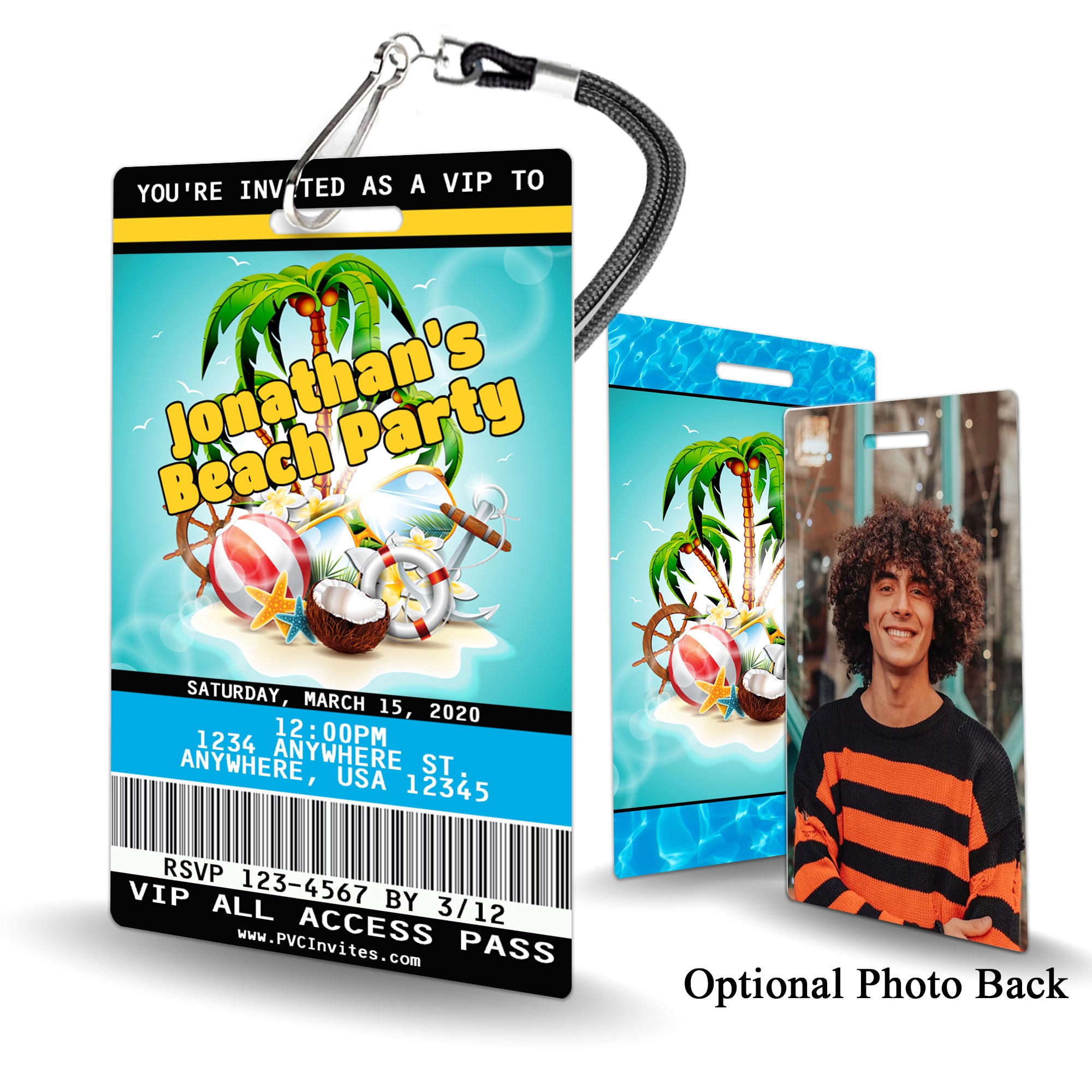 Beach Party Birthday Invitation