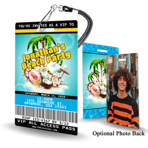 Beach Party Birthday Invitation