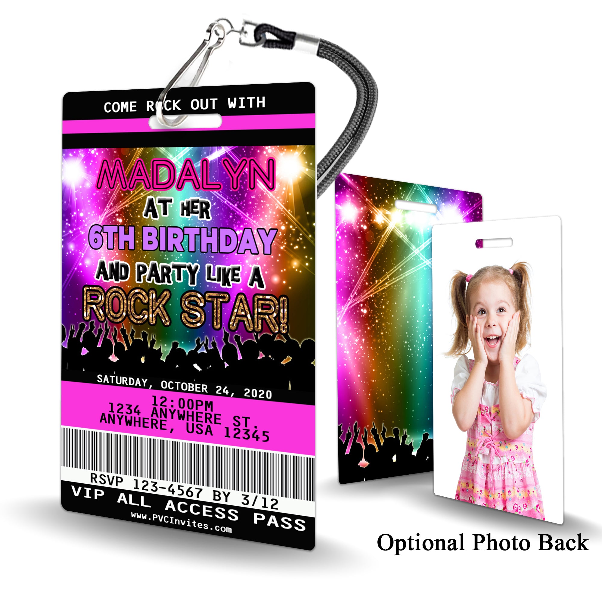 Rock Star Birthday Invitation