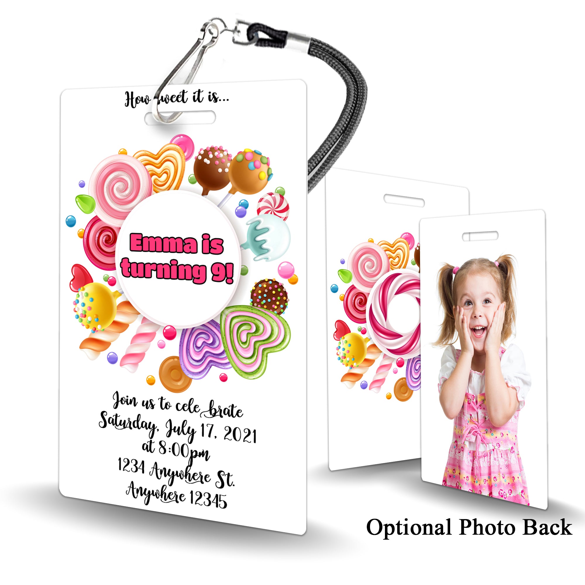 Candy Birthday Invitation