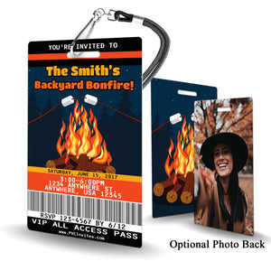 Backyard Bonfire Birthday Invitation