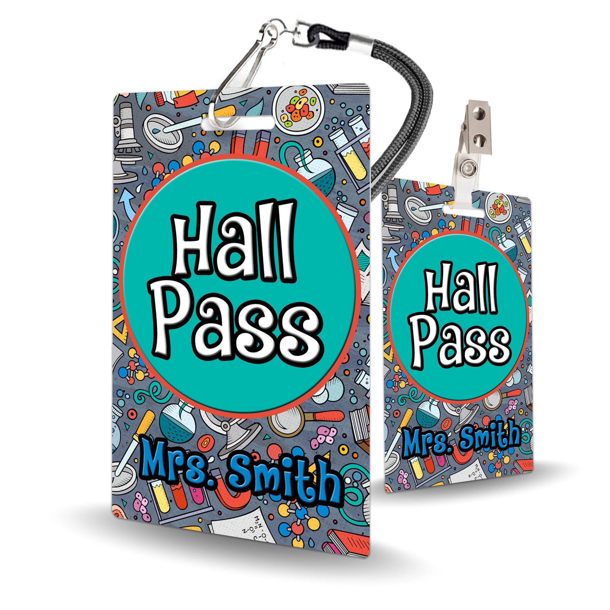 Science Theme Classroom Hall Pass Set of 10