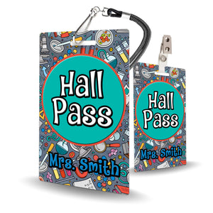 Science Theme Classroom Hall Pass Set of 10