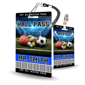 Sports Variety Theme Classroom Hall Pass Set of 10