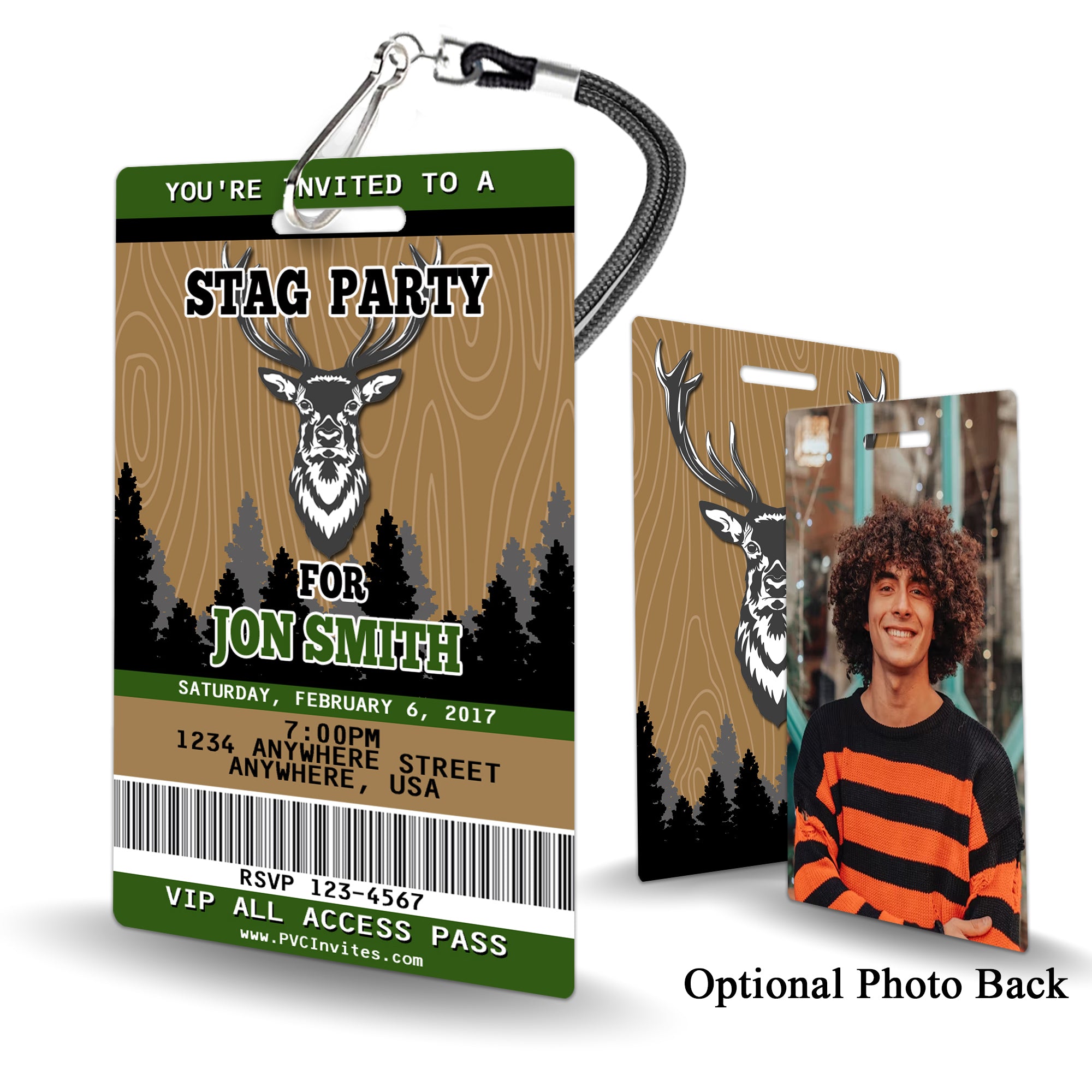 Stag Bachelor Invitation