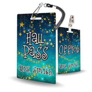 Stars Theme Classroom Hall Pass Set of 10