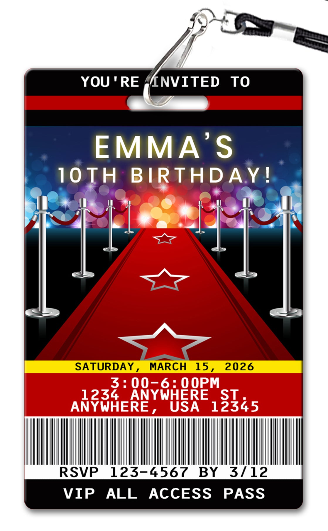 Hollywood-Birthday-Invitation