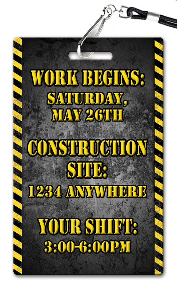 Construction Birthday Invitation