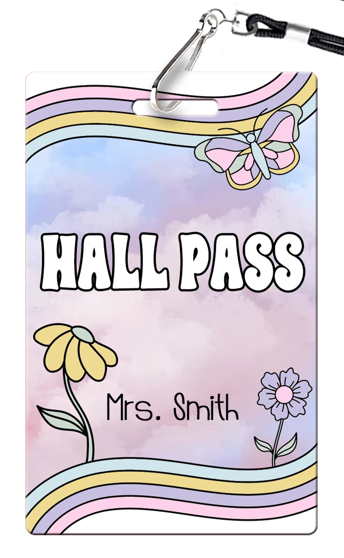 Pastel Flowers Hall Passes (Set of 10)