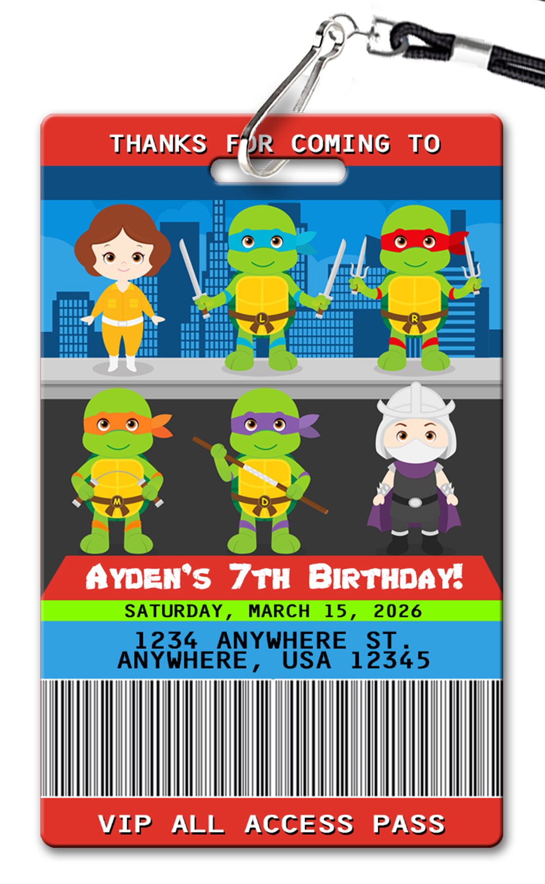 Teenage Mutant-Ninja-Turtles-Birthday-Invitation