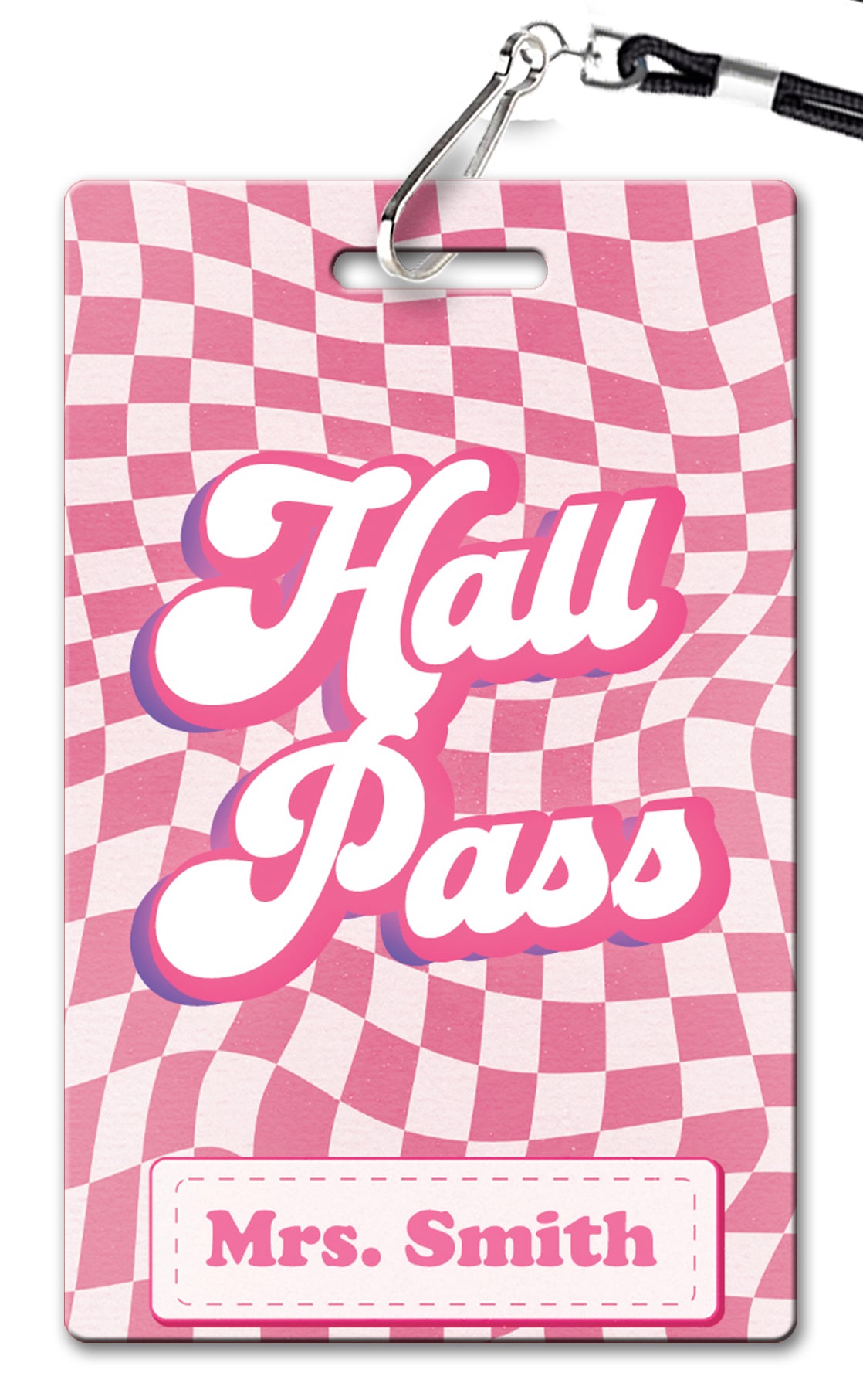 Pink Checkerboard Hall Passes (Set of 10)