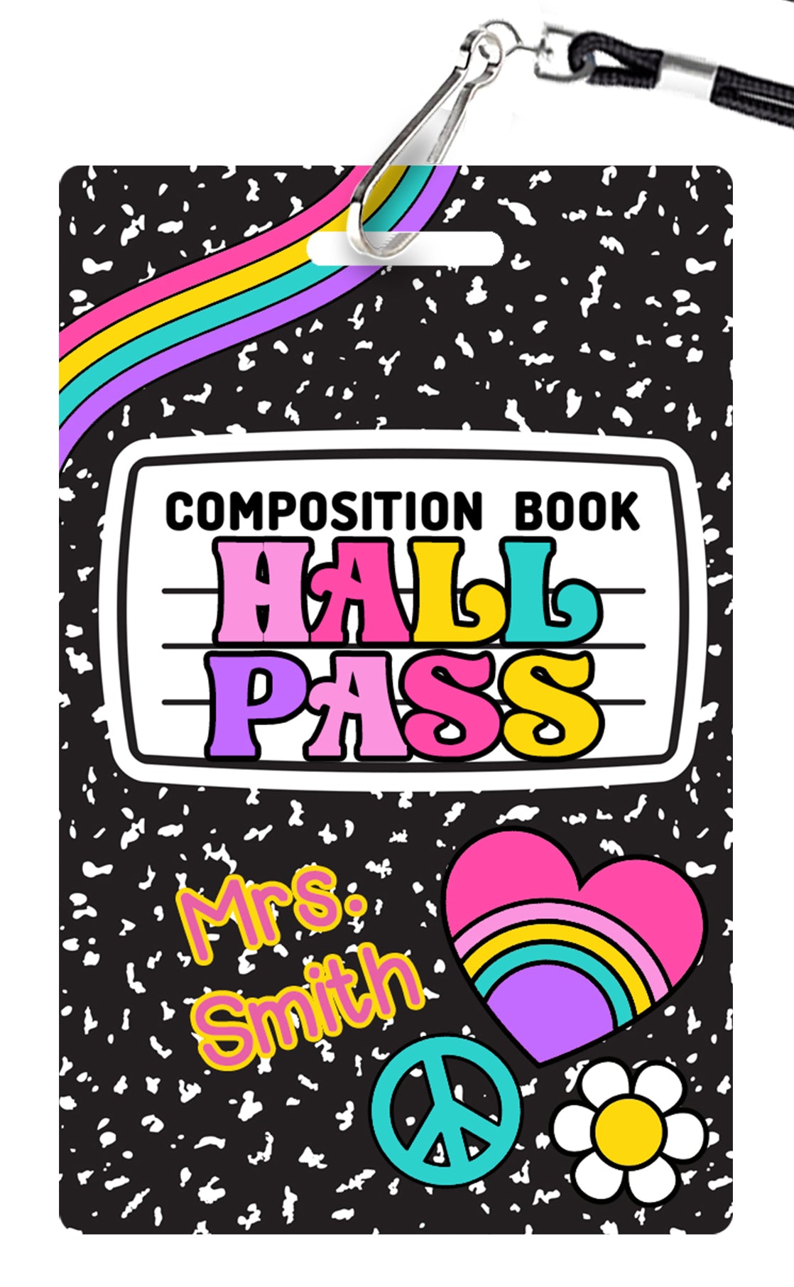 Composition Book with Flair Hall Passes (Set of 10)