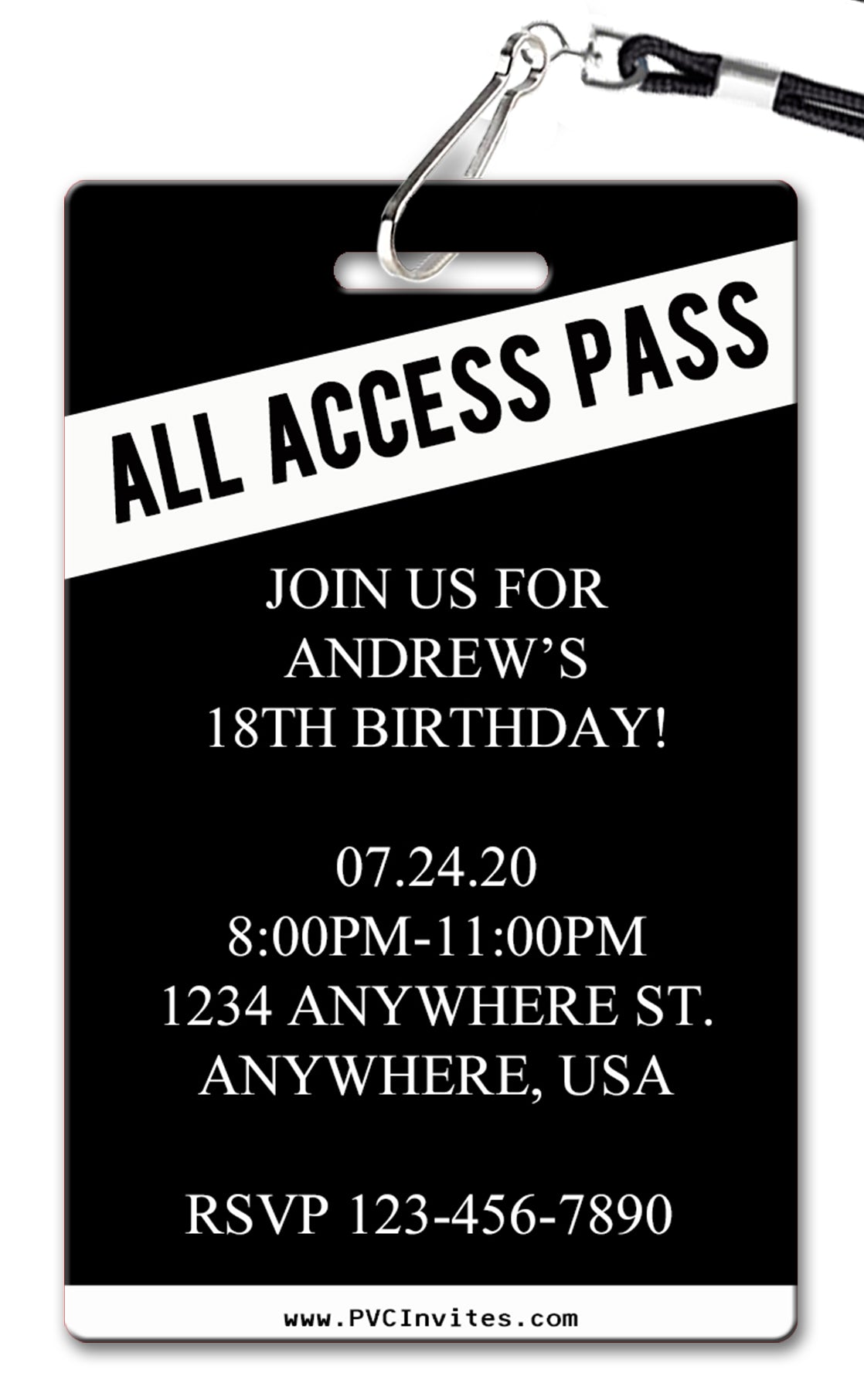 All Access Pass Birthday Invitation