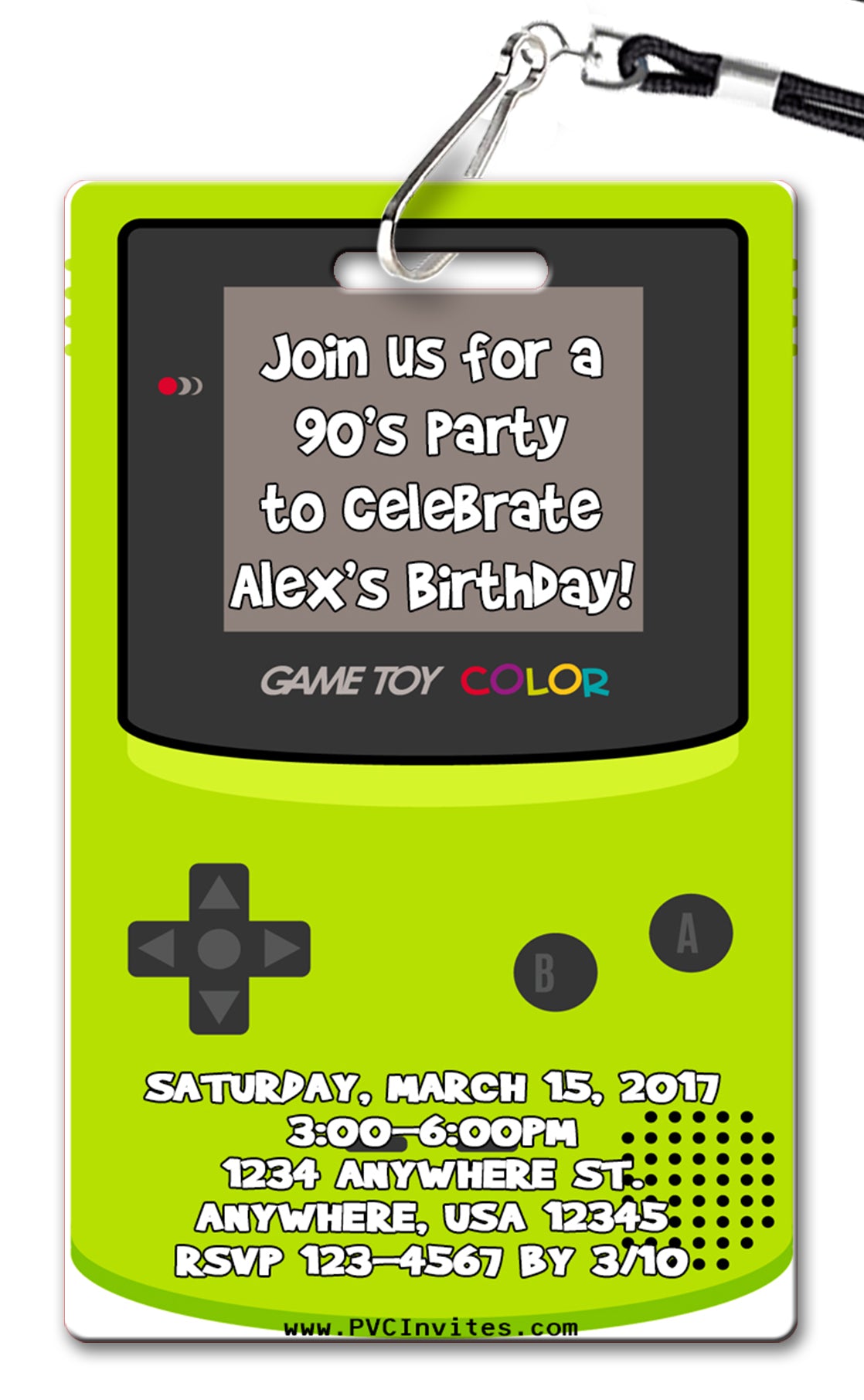 1990's Birthday Invitation