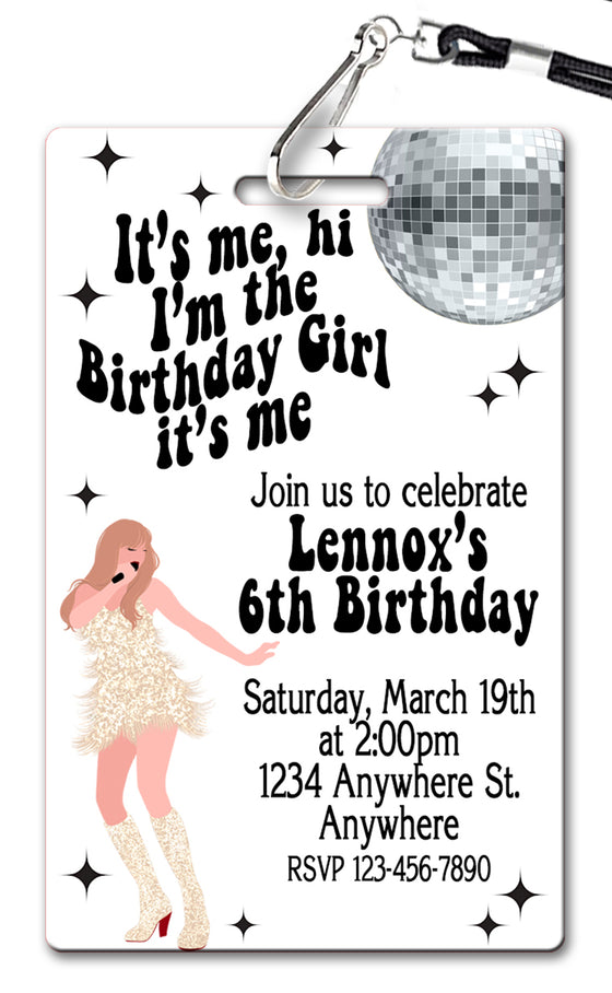 Eras Birthday Invitation