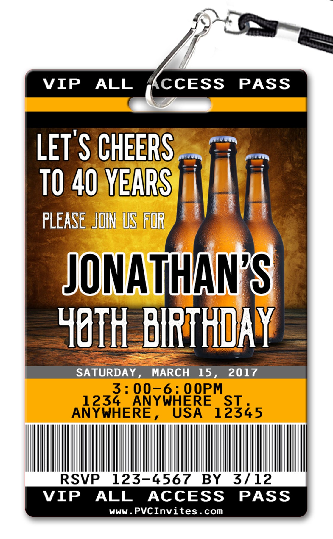 Beer Birthday Invitation