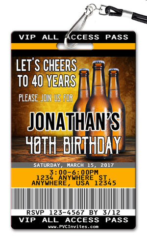 Beer Birthday Invitation