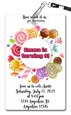 Candy Birthday Invitation