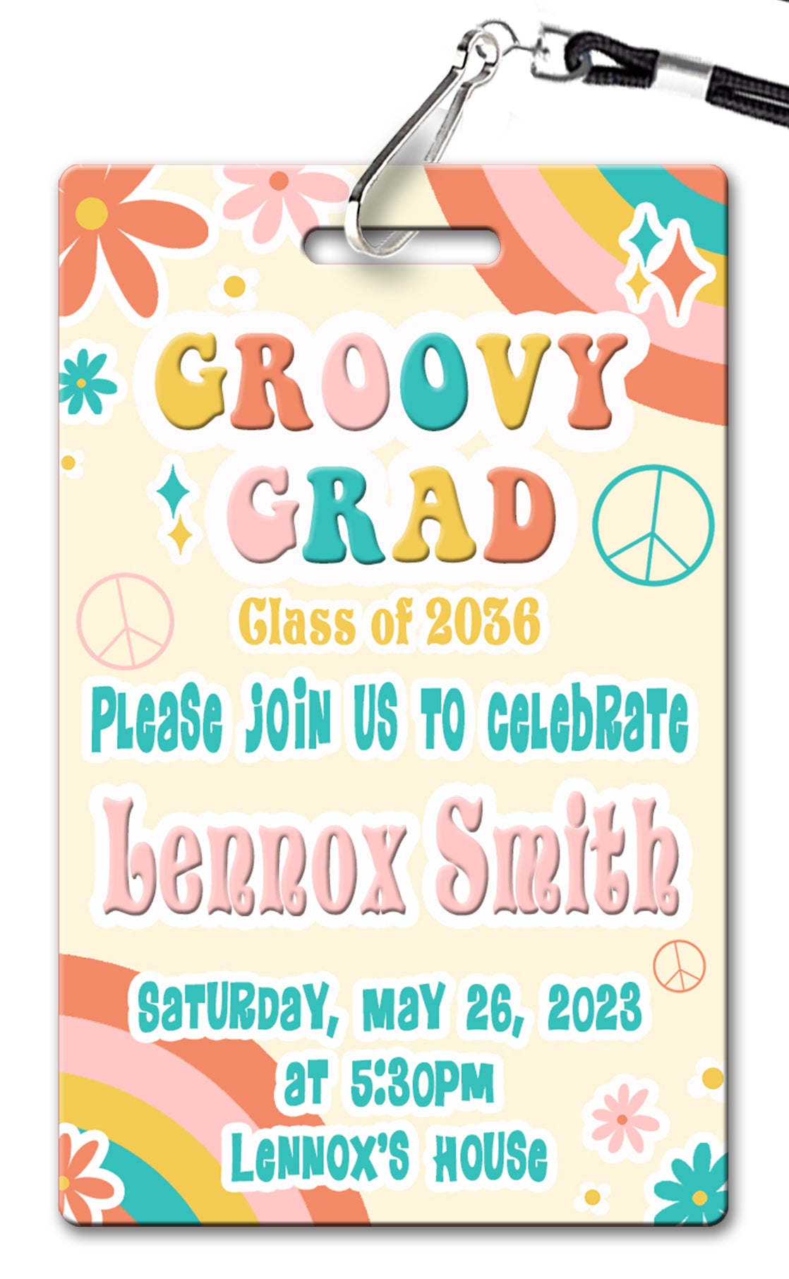 Groovy Graduation Invitation