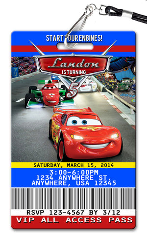 Cars 2 Birthday Invitation